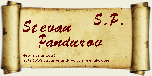 Stevan Pandurov vizit kartica